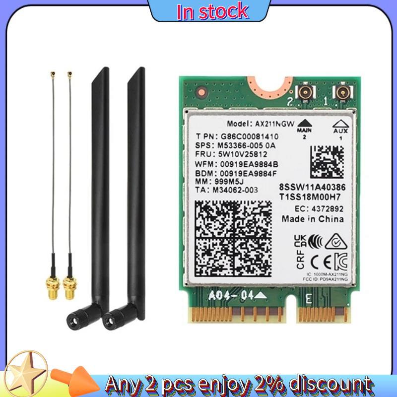 Còn hàng-AX211NGW WiFi 6E Tri Band 2.4G / 5G / 6Ghz Thẻ Wifi Mạng Không Dây Bluetooth 5.3 AX211 M.2 