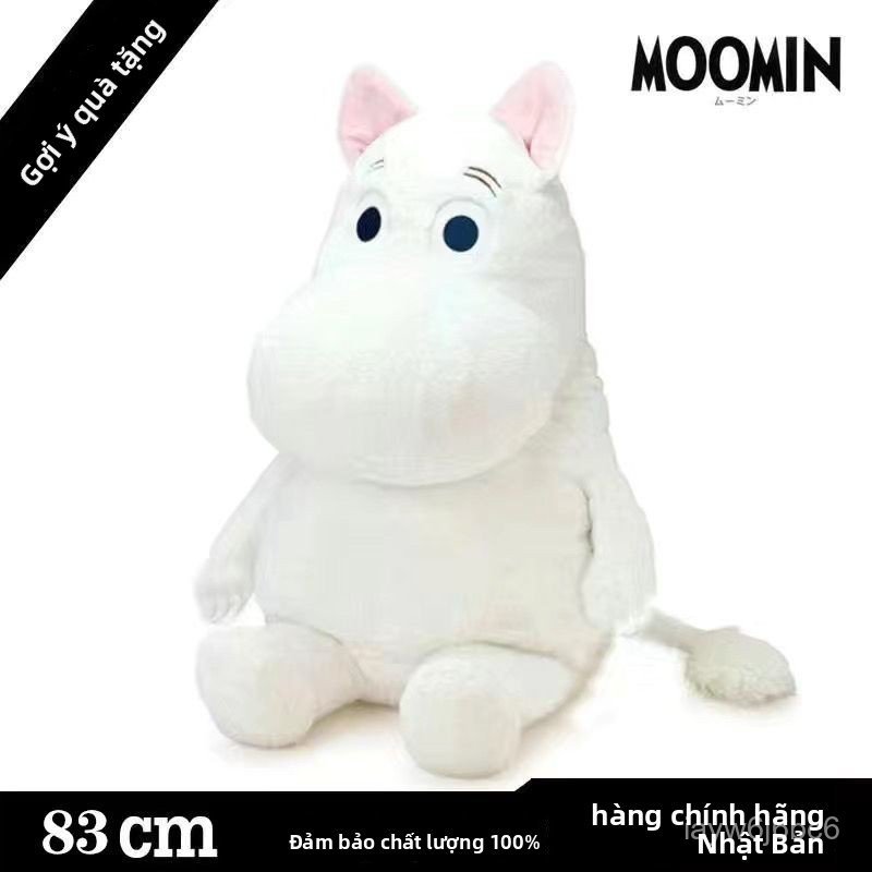 Gấu bông Moomin cỡ lớn 83cm gối ôm hình hà mã mềm mại quà sinh nhật cho nữ bán chạy