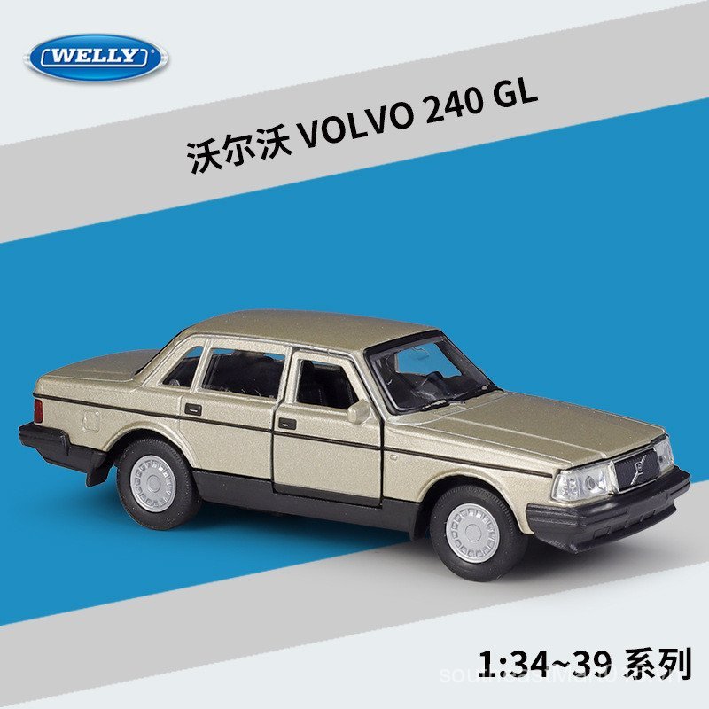 [Giảm Giá] Willie WELLY1: 36 Volvo VOLVO240GL Mô Phỏng Xe Tổng Hợp Hoàn Thành Mô Hình Kéo Lại Đồ Chơ