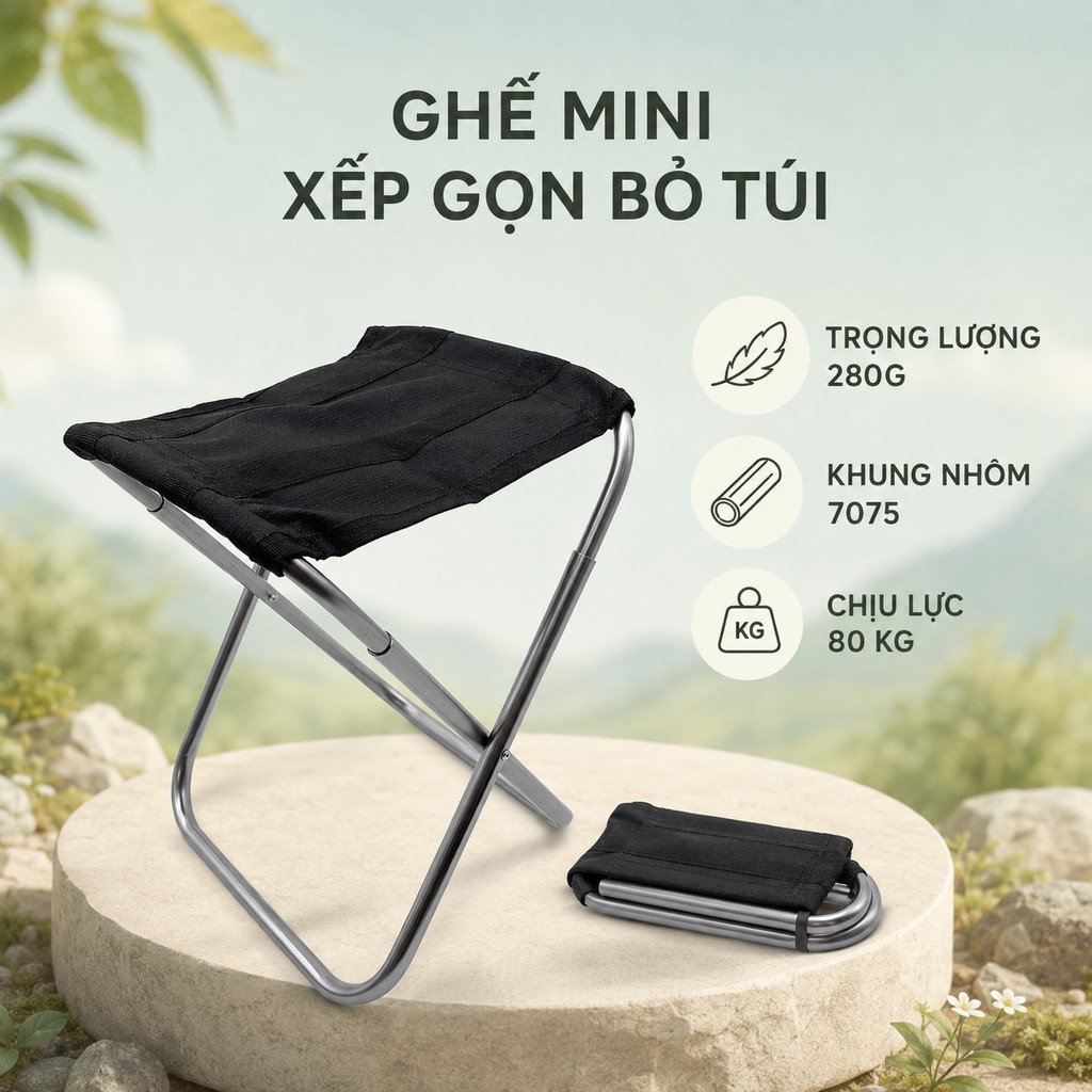 Ghế Mini Xếp Gọn Bỏ Túi