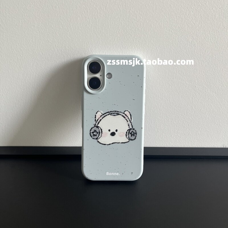 Ốp điện thoại này là gì?Hoạt Hình Ngôi Sao Dễ Thương Tai Nghe Chó iPhone17 Ốp Lưng Điện Thoại Nút Ca