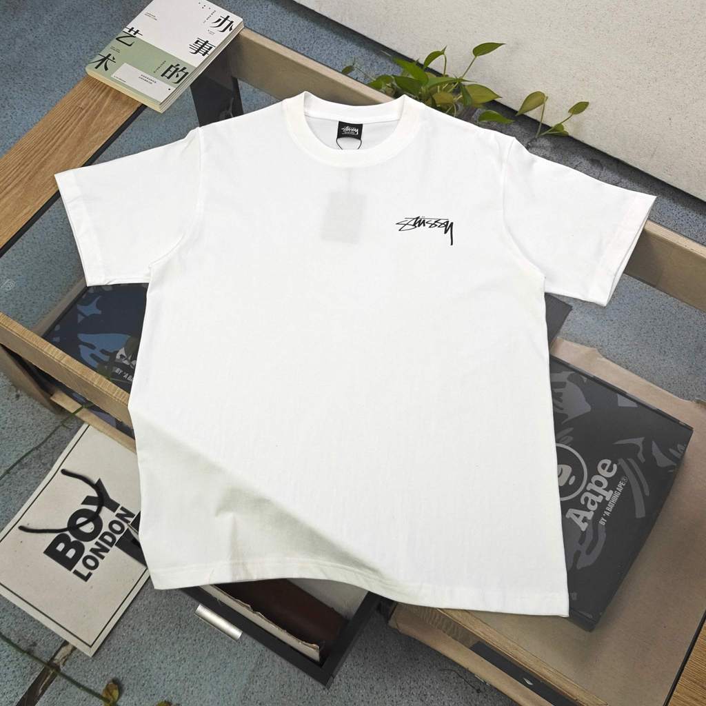 Stussy tee / Stussy Nam Nữ Áo Thun In Hình Áo Thun Rời Áo Thun Cổ Tròn Áo Tay Ngắn Dạo Phố X