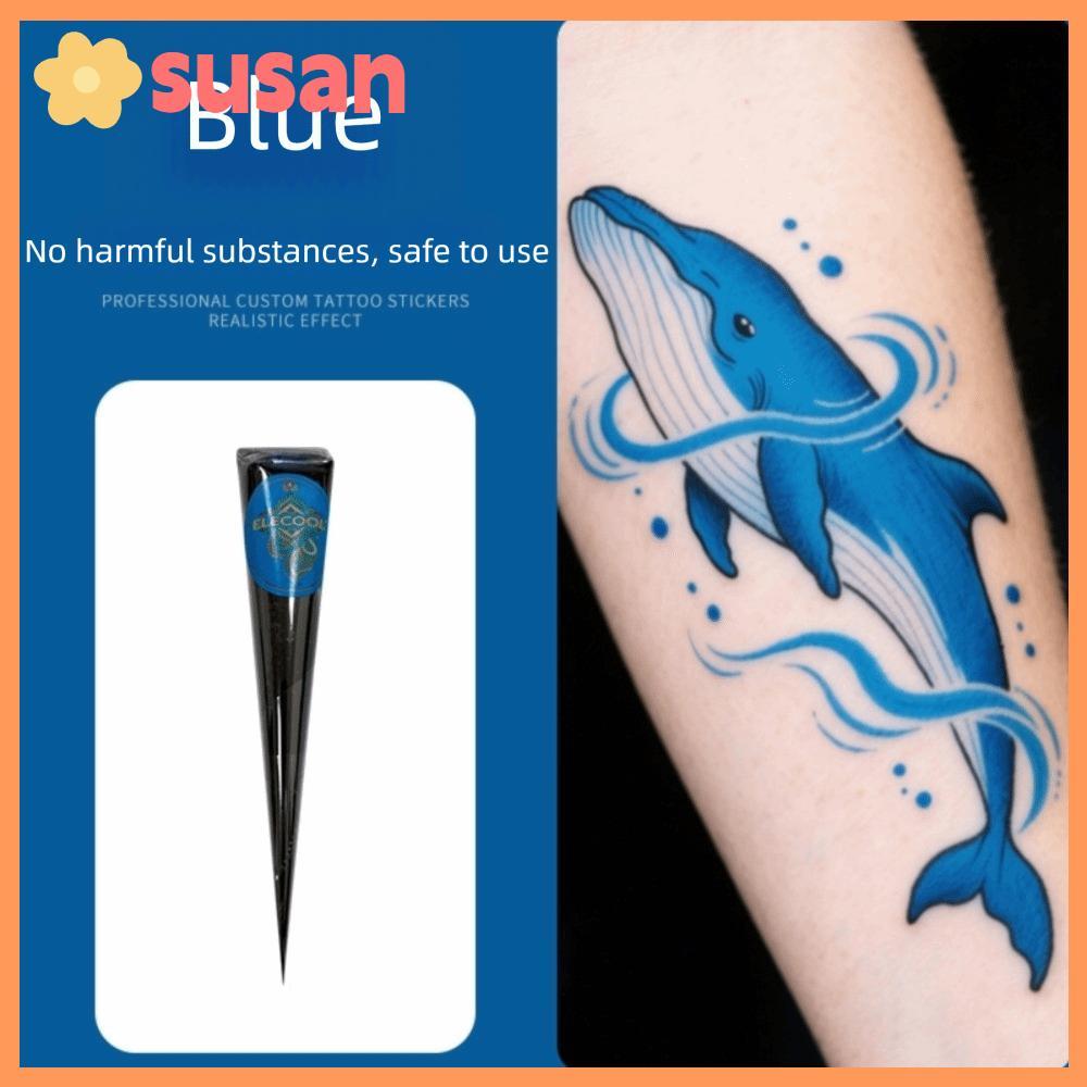 SUSANSU Henna Tattoo Cream, Màu nâu đen Bán vĩnh viễn Henna Paste Cone, Kem Henna Dễ sử dụng Kem Hen