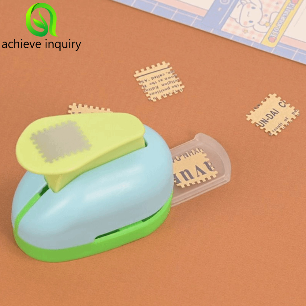 ACHIEVE INQUIRY Stamp Border Punch, Hole Puncher Stamp Shape Máy Dập Nổi, Văn Phòng Phẩm Tiết Kiệm N
