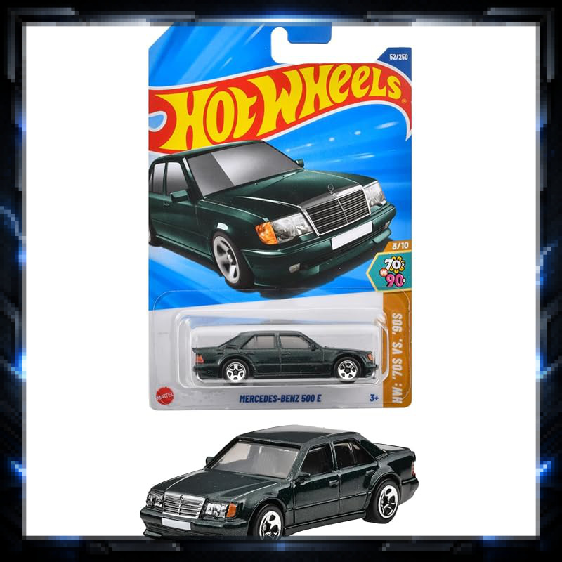 Hot Wheels Mercedes-Benz 500E Basic Car Die-Cast Toy Car Green JFN67 Age 3+