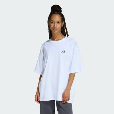 adidas Phong cách sống ÁO THUN GRAPHIC OVERSIZE SOFT SIDE Nữ trắng KA5091