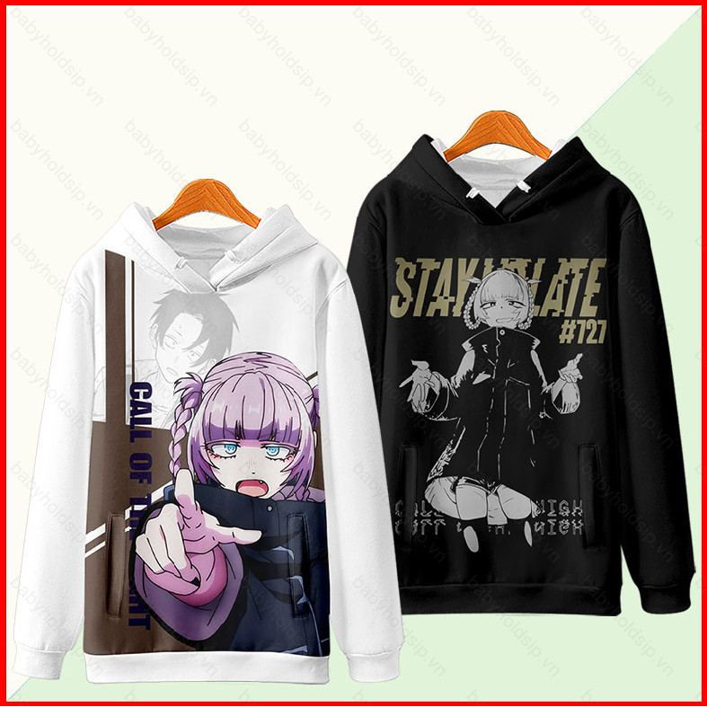 BS1 Call of The Night Anime Áo Hoodie dài tay Áo len Casaul Thời trang Cosplay Nanakusa Nazuna Đồ họ