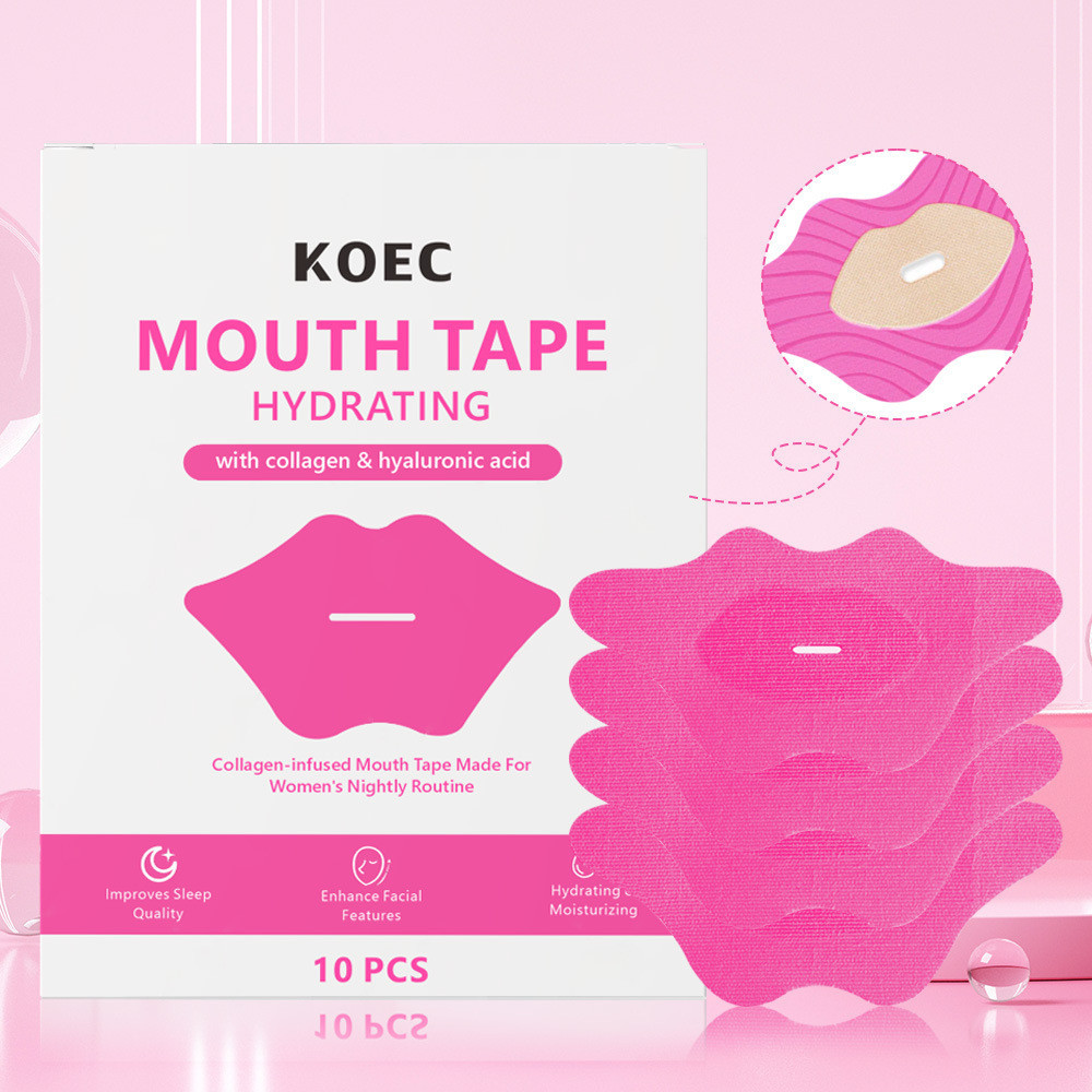 KOEC Hydrogel Dưỡng ẩm khi ngủ Breath Lip Patch 10pcHydrating Sleep Mouth Tape