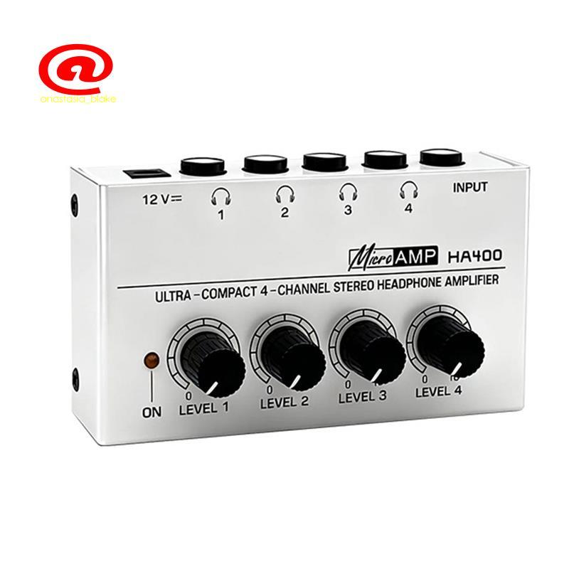 Bộ khuếch đại tai nghe Mini HA400 4 kênh Amp tai nghe cho nhạc phích cắm US