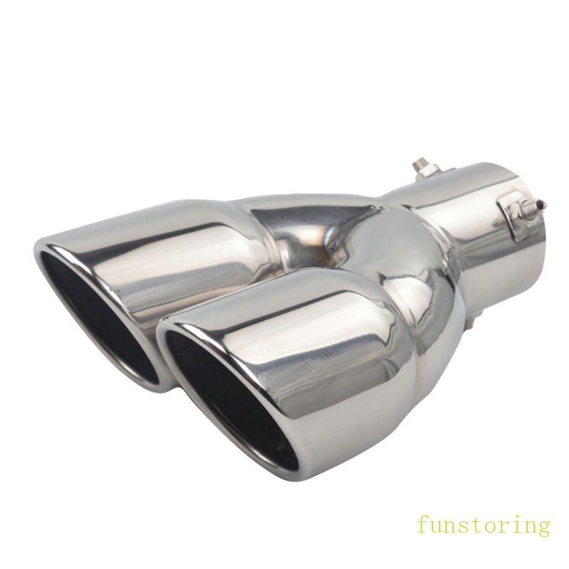 Muffler exhaust Dual Exhaust Tip Tailpipe 2.5 Inch Inlet 3" outlet 8.1" Length P