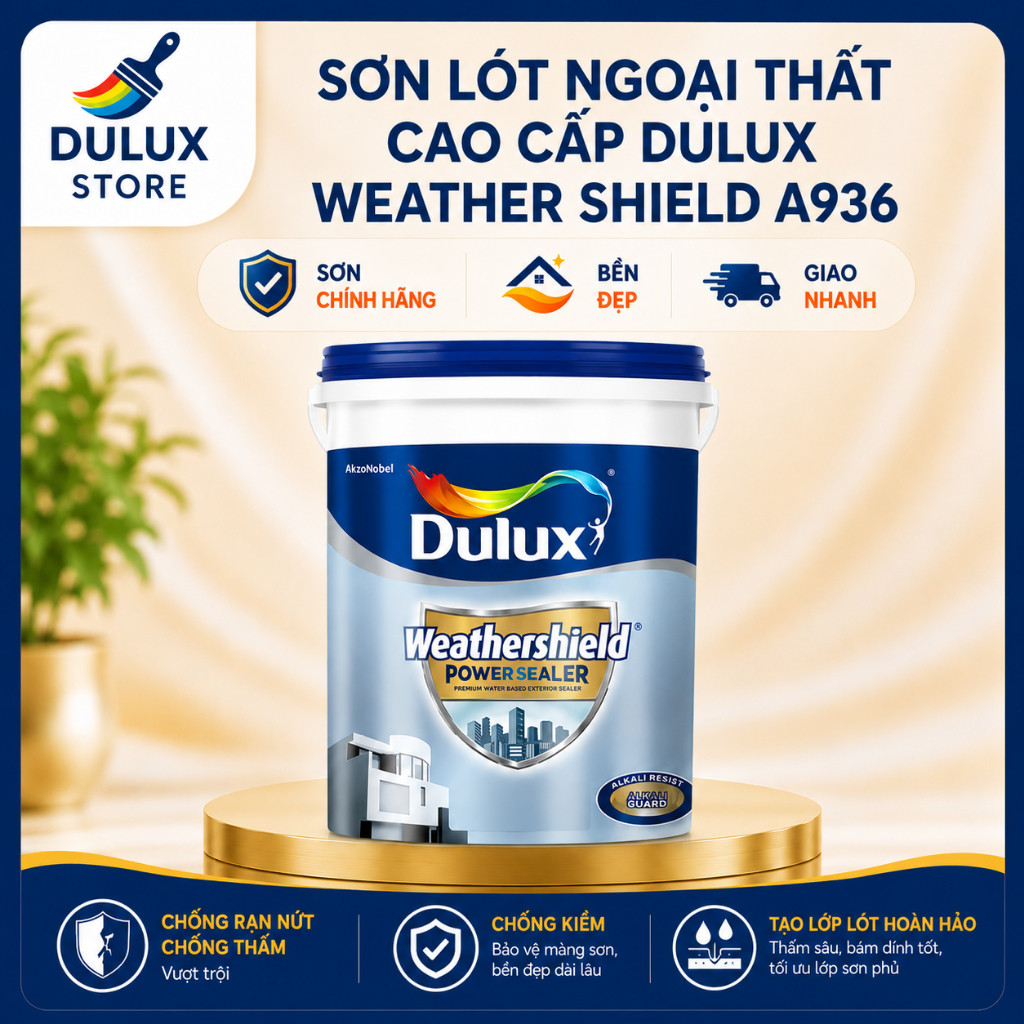 THÙNG 15L Sơn lót ngoài trời cao cấp DULUX Weathershield A936 chống kiềm vượt trội