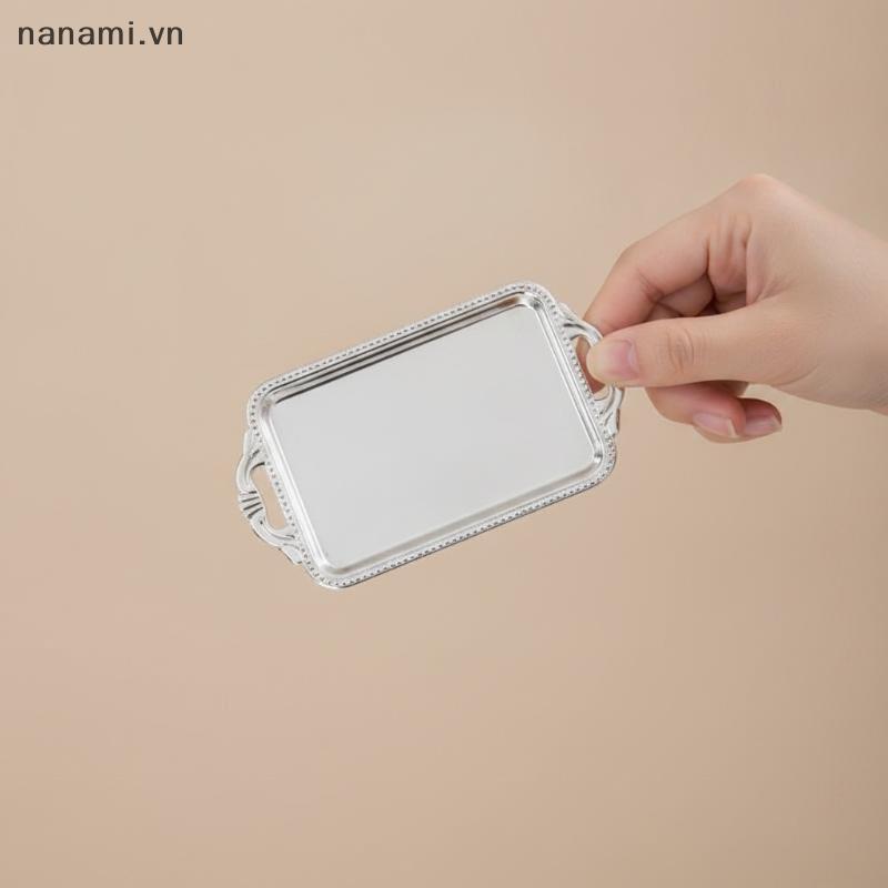 [nanami] 5 Khay đựng bánh hình chữ nhật cổ điển dễ dàng làm sạch bằng nhựa không chứa BPA Đĩa trưng 