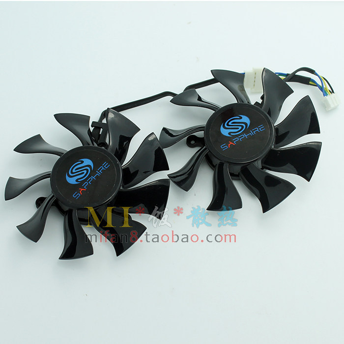 Sapphire HD7750 HD7770 1G 2G Phiên bản kim cương đen OC Phiên bản kim cương đen Quạt Card đồ họa Quạ