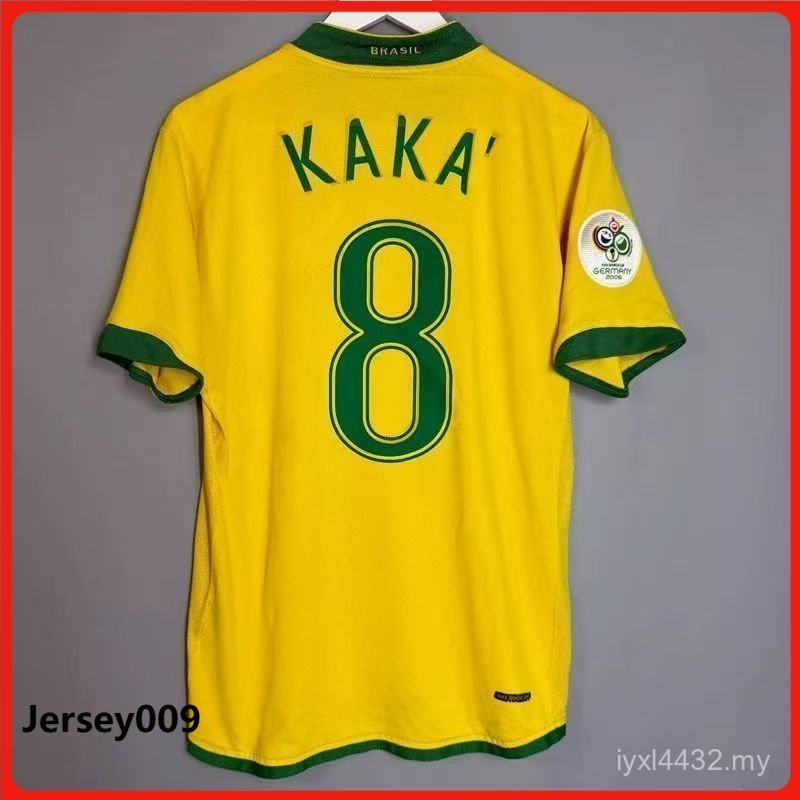 2006 Brazil Sân nhà Retro Áo bóng đá RONALDINHO Áo bóng đá hàng đầu RONALDO Áo thun tùy chỉnh