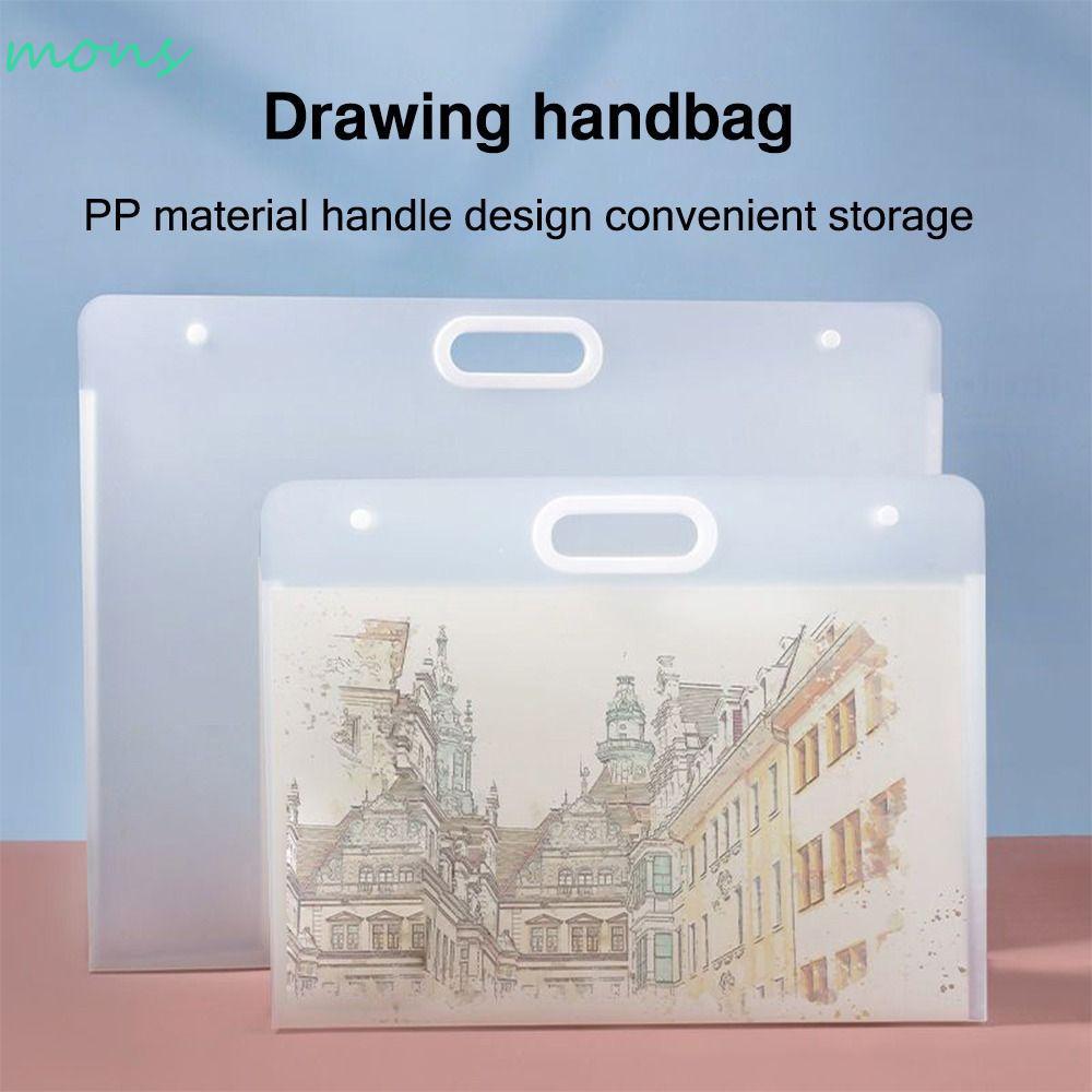 Túi đựng giấy vẽ MONS, Thư mục tập tin chống nước di động, Album ảnh 4K / 8K / 16K A2 / A3 / A4 Quà 