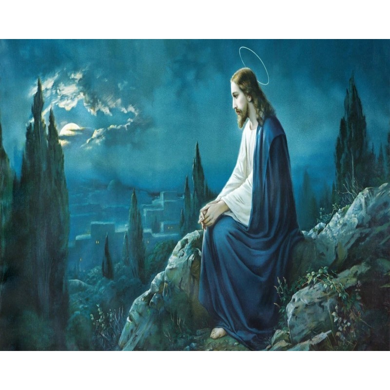 JESUS IN GARDEN IN hình poster trang trí nội thất