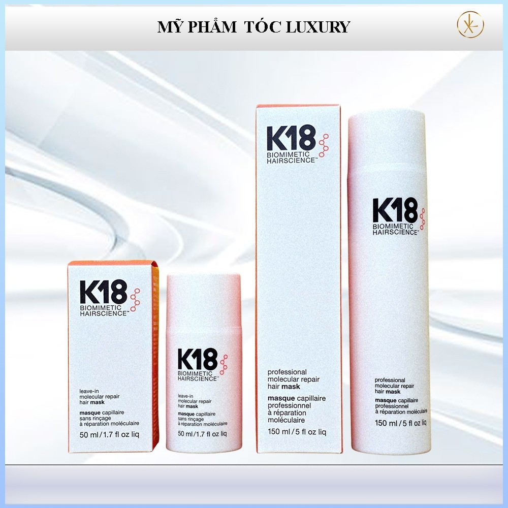 Mặt nạ ủ tóc K18 Leave-In - Sửa chữa phân tử, phục hồi tóc hư tổn, không phục hồi dưỡng tóc K18 50ml