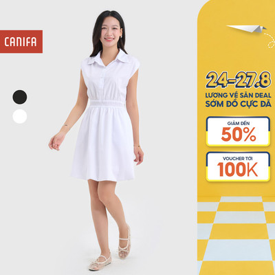 Váy liền nữ CANIFA dáng A cổ sơ mi 6DS25S012