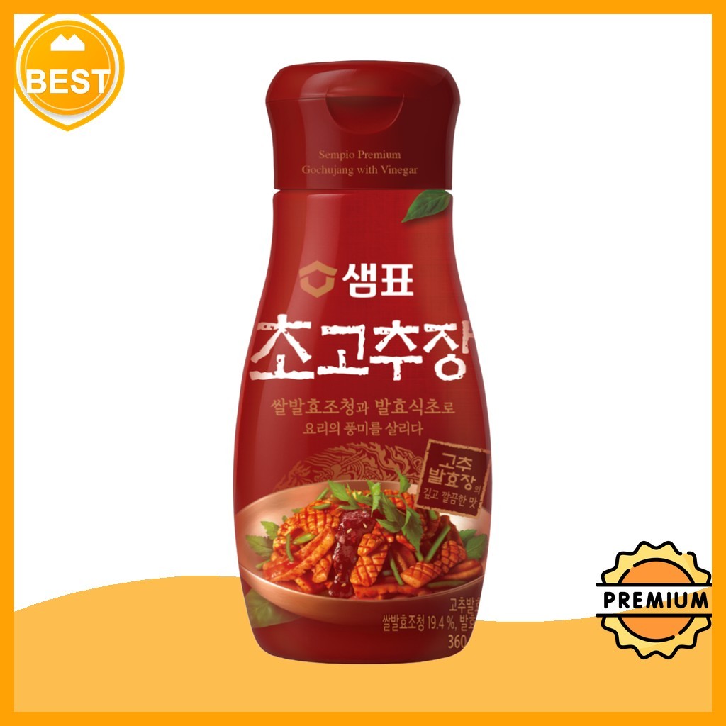 [sempio] Gochujang với Giấm, 360g, 1 cái / Gochujang Hàn Quốc / Hương vị Tangy / Chính hãng 100% của