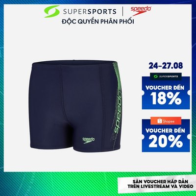 Quần Bơi Nam Speedo Sports Logo Panel - Xanh Navy - 8-00369017968