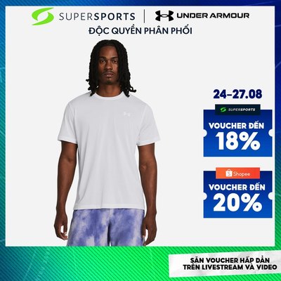 Áo Thun Nam Under Armour Launch Short Sleeve - Trắng - 1382582-100 ADS12