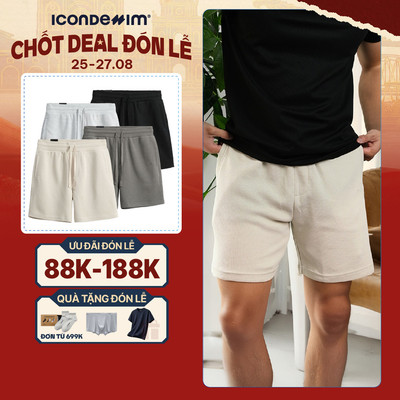 Quần Short Nam ICONDENIM Pique Regular QSID0138