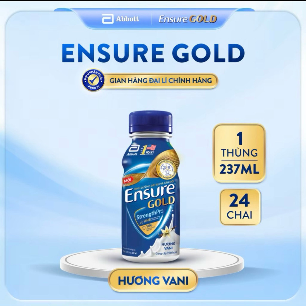 Thùng 24 Chai Sữa Ensure Gold 237ml | Date mới - Hàng Chính Hãng | NPP LÂM MINH GIÁ TỐT