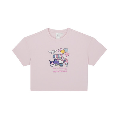 Áo Thun Tay Ngắn Bé Gái Skechers Sanrio Character Short Sleeve Tee - SL425G634-008K