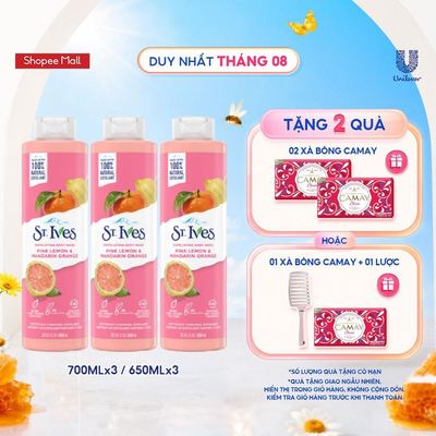 Combo 3 chai sữa tắm St.Ives Cam chanh 700ml