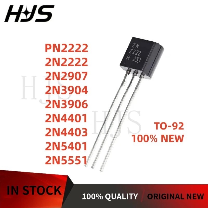 5 Chiếc Mới Chính Hãng 2N2222 2N3904 2N5551 2N4401 PN222 2N3906 2N4403 2N2907 2N5501 TO-92 Bóng Bán 