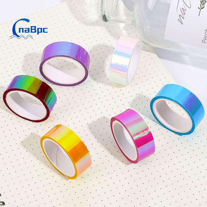 < CnaBpc > 500cm Holographic RG Prismatic Glitter Tape Hoops Sti Rhythmic Gymnastics Ring Trang trí 