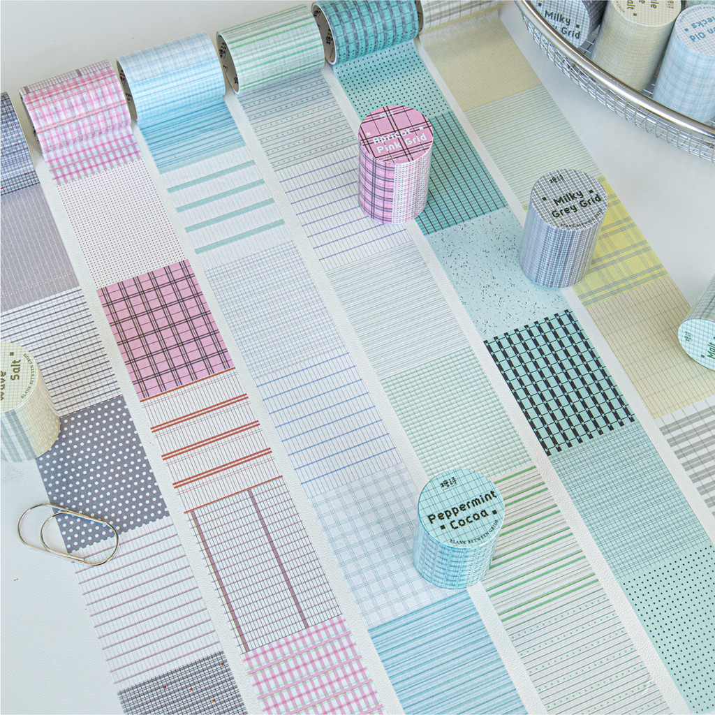 G Checkered Trống Series Sổ Tay Băng Màu Nhật Bản Cơ Bản Checkered Checkered Nhỏ Tươi Trang Trí Wash