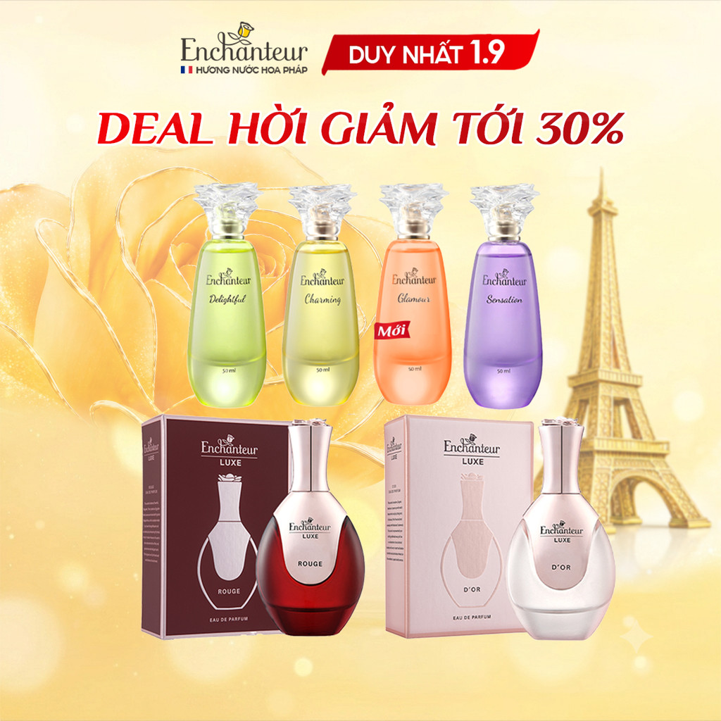 Nước hoa cao cấp Enchanteur EDT/EDP 50ml lưu hương dài lâu,đạt chứng nhận Safe Perfume và Cruelty Free