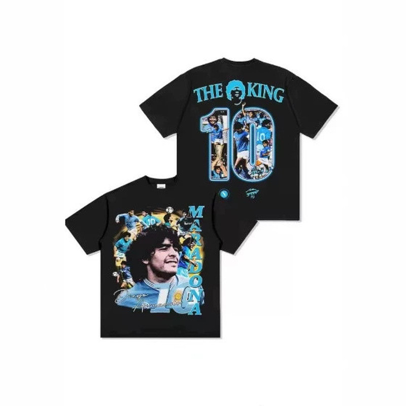 Áo thun bóng đá nam Napoli Jersey 1989 Áo kỷ niệm chức vô địch Áo sơ mi ngắn tay mùa hè cho nam