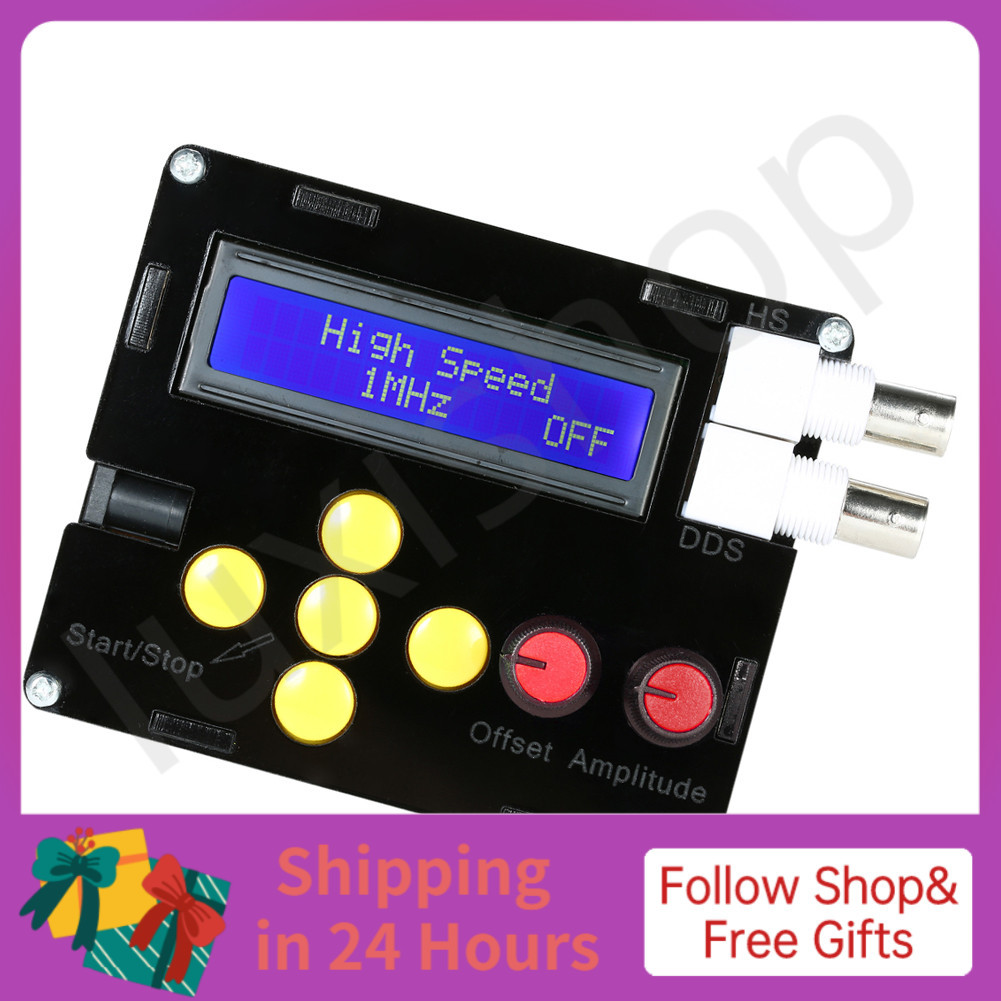 Iuxishop Chức năng iuxishop DDS Bộ tạo tín hiệu tần số thấp Hình sin/Tam giác/Vuông/Răng cưa/ECG/Đầu