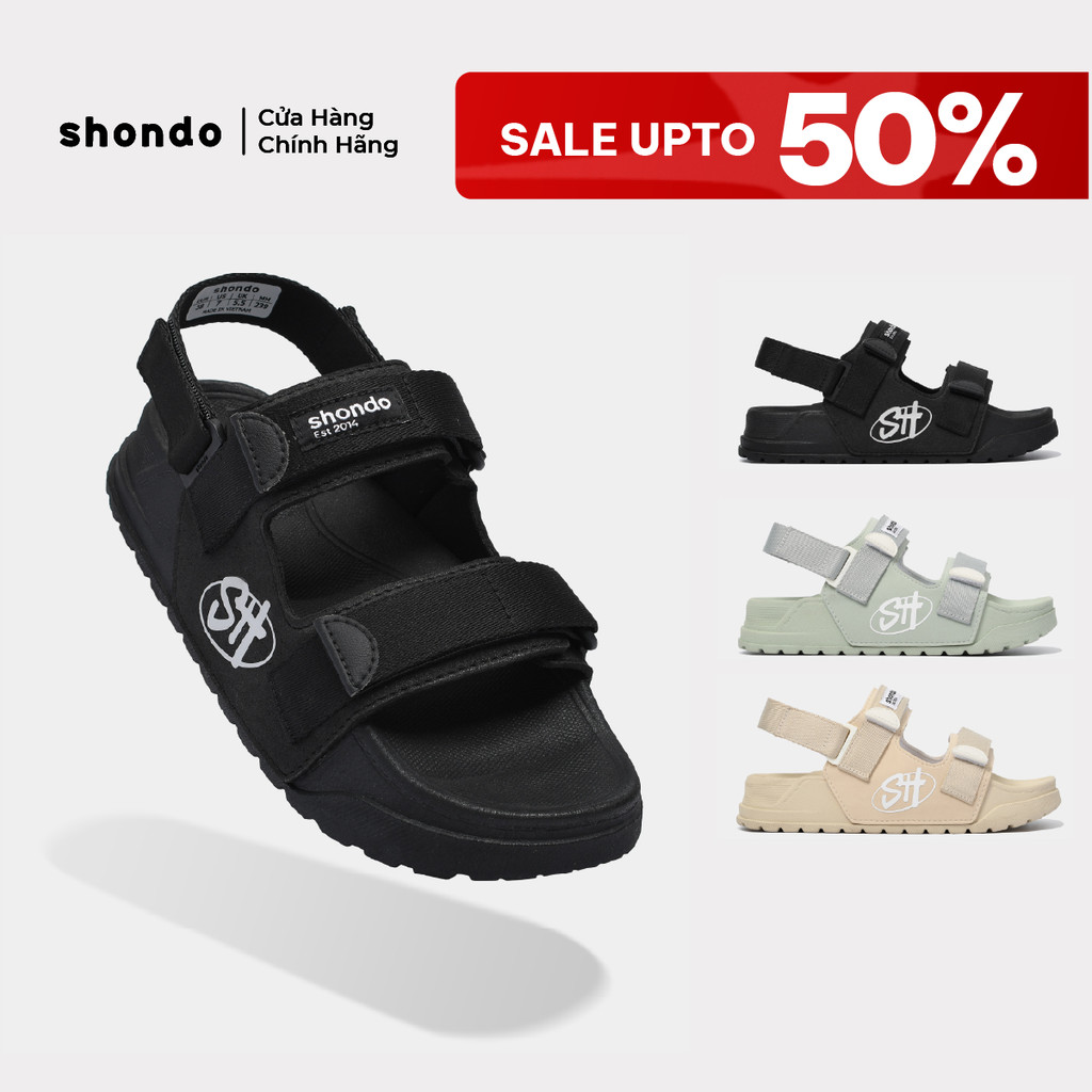 Giày Sandal Nam Nữ Platy 2 Bánh Mì, Siêu Nhẹ Shondo Nhiều Màu