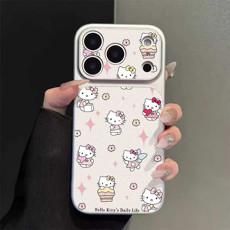 Ốp Lưng IPhone 13 15 11 17 16 12 14 ProMax  Mèo hồng thường nhật 7 8Plus XR X XS Max