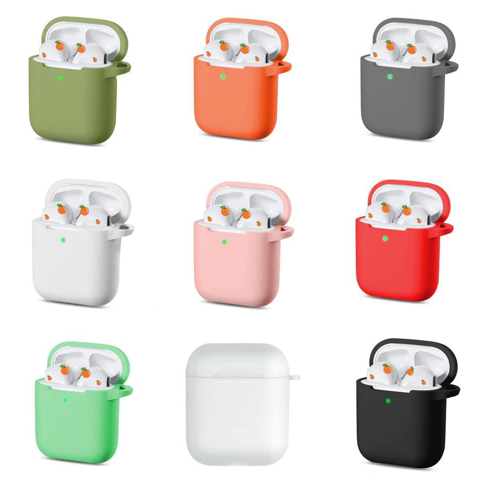 Giao Hàng Từ Thái Lan Cho AirPods i9S i12 Vỏ Silicon Mềm Bảo Vệ i9S i12 Màu Trơn Chống Trầy Xước Có 
