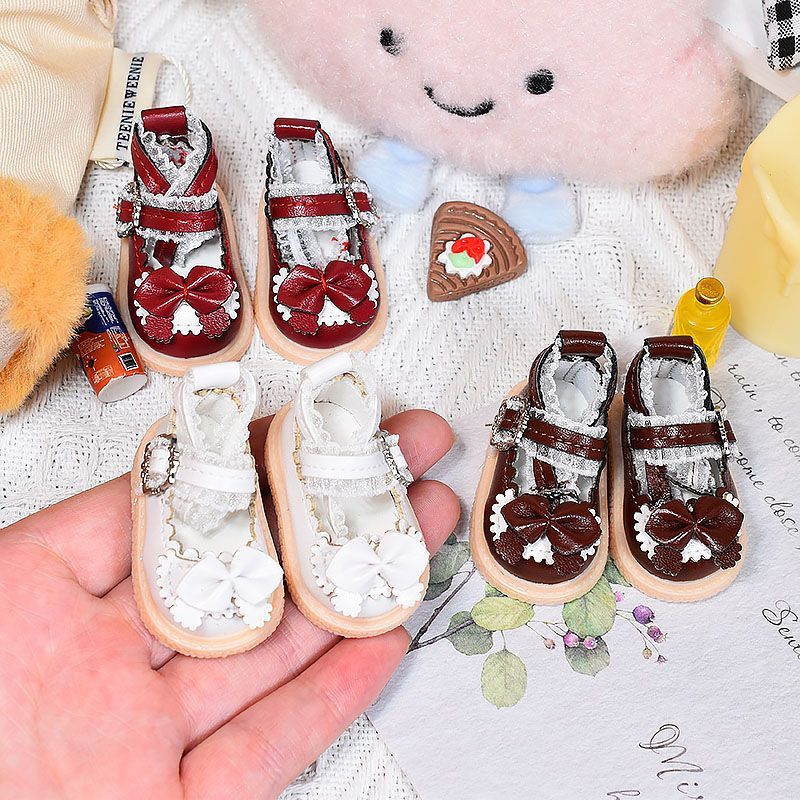 6 Điểm Giày Bé 6 Điểm BJD Búp Bê lolita lolita Giày jk Ren Da Giày Thường Ngày Phù Hợp Cho Bé Giày P