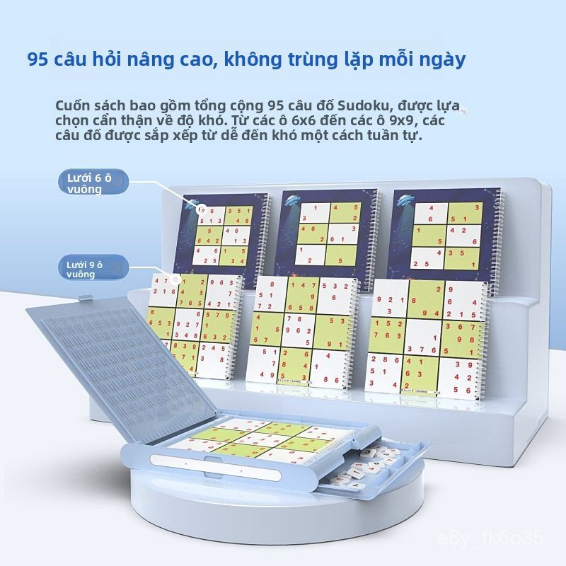 Bộ sudoku toán học 3x3 4x4 6x6 9x9 bảng số 100 giáo dục tiểu học