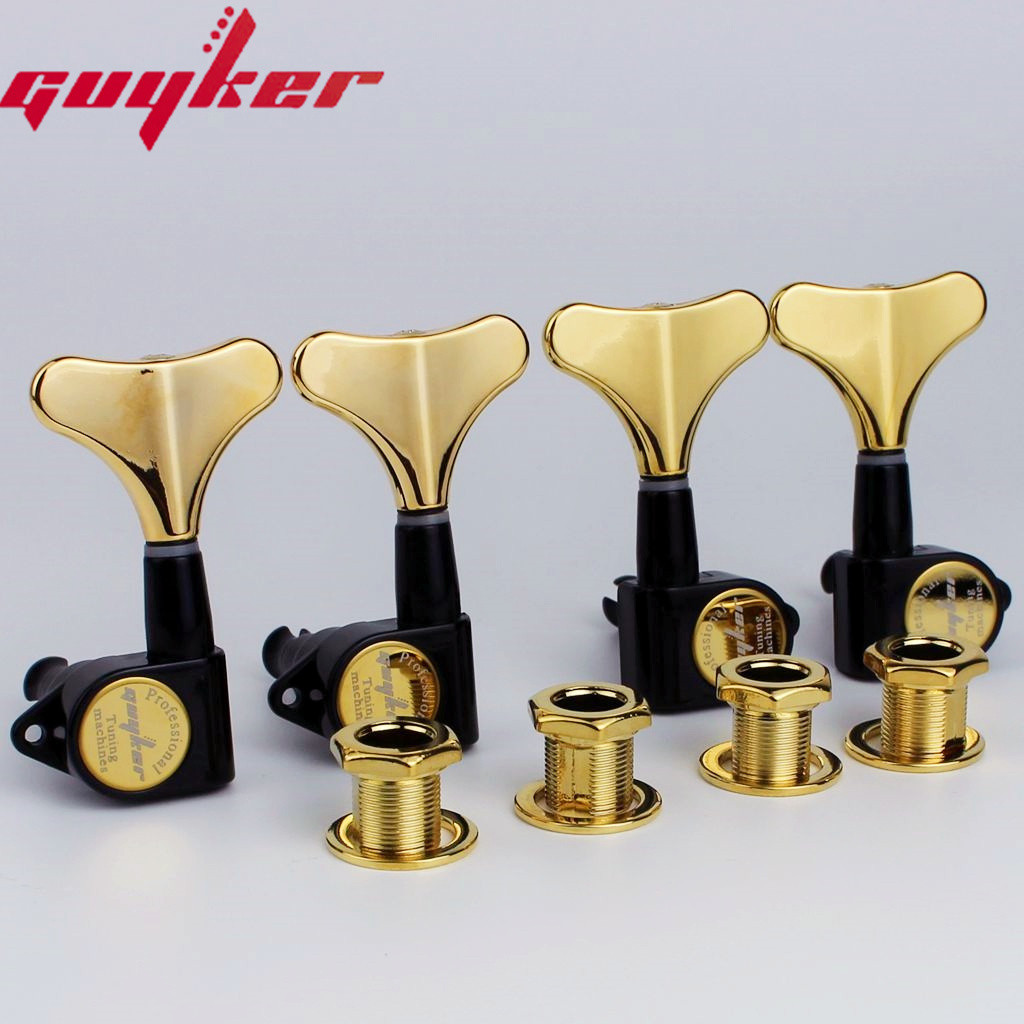 GUYKER 1: 17 Headstock Sealed Bass Tuner Máy Đầu Đen Vàng
