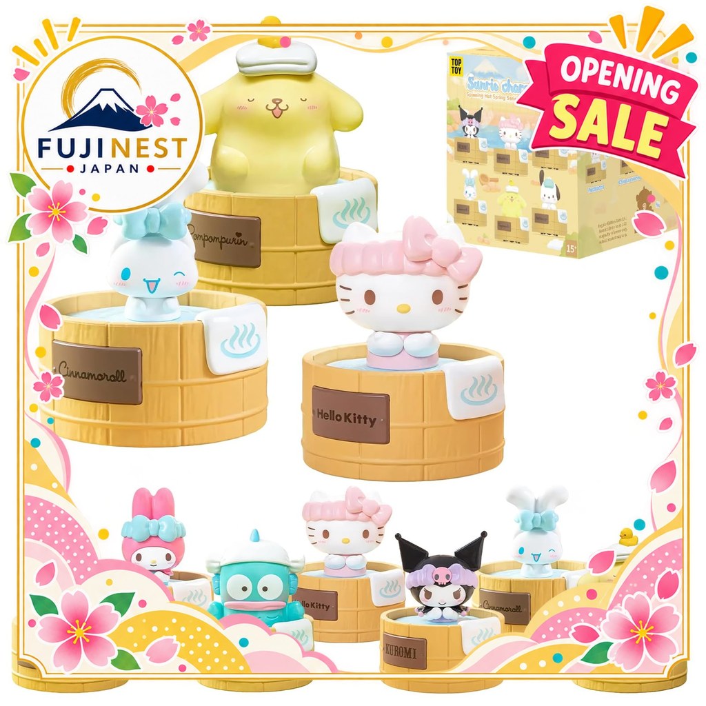 TOP TOY Figurine Nhân Vật Sanrio Series Kuru Kuru Onsen Gacha Gacha Blind Box 【Direct from Japan】