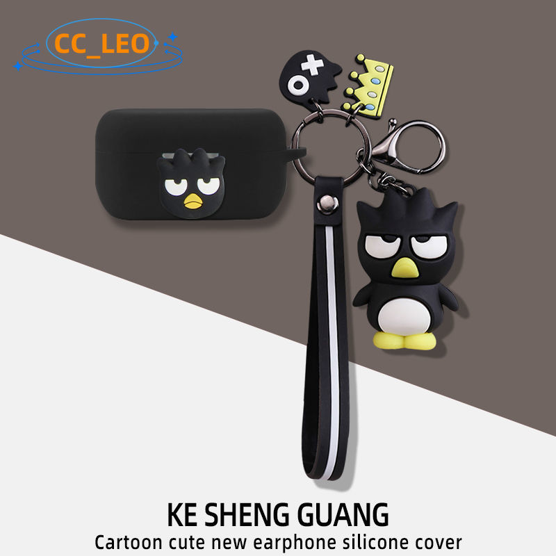 Suitable for Technics EAH-AZ60 Case Cartoon Bulldog Cute Penguin Keychain Pendant Soft Silicone Case