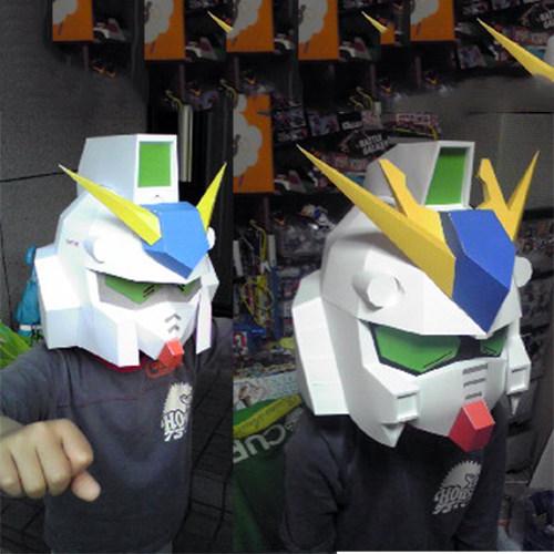 Mũ bảo hiểm Gundam RX-78NT1 RX-93 Mũ bảo hiểm Handmade DIY Mẫu giấy đeo được cosplay Đạo cụ Gundam R