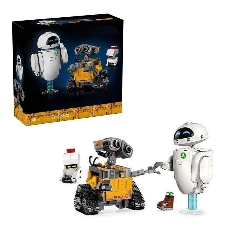 Giáo dục chất lượng cao 43279 Disney Series Wally và Eva Khối xây dựng lắp ráp Robot Đồ chơi Bán buô