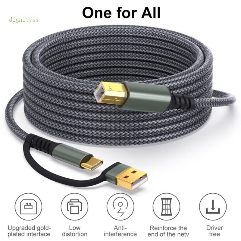 Phẩm giá 1m 2m 3 0m 5m Cáp dữ liệu USB Type C sang USB B Kết nối dễ dàng Máy in Máy quét và đàn piano kỹ thuật số cho điện thoại Ta