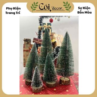 Cây thông noel, giáng sinh mini decor trang trí CÓI decor size 15,20,25,30cm
