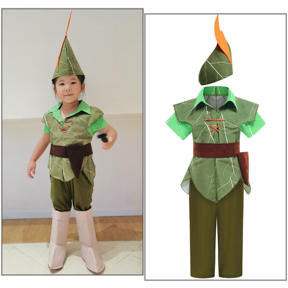 Halloween Giáng Sinh Xanh Yêu Tinh Bé Trai Trẻ Em Panpp02 Peter Pan Peter Trình Diễn Trang Phục WOGP