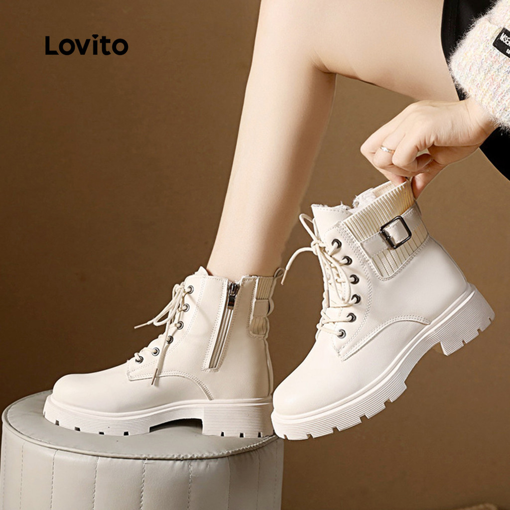 Lovito Boots Dệt Chất Sang Trọng Cho Phụ Nữ LFA100021 | BigBuy360 - bigbuy360.vn