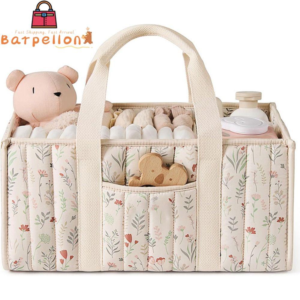 Giỏ đựng tã trẻ sơ sinh BARPELLON, Hộp đựng tã trẻ em di động hoa, Túi đựng tã sơ sinh đa chức năng 